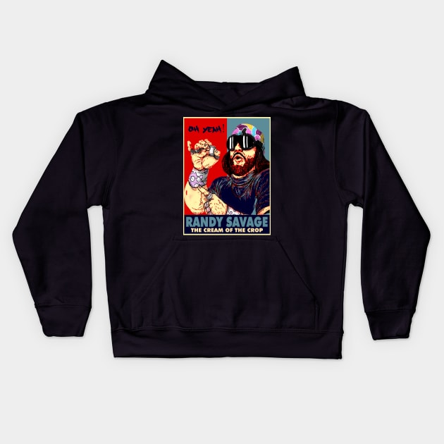 the cream of the crop randy savage Kids Hoodie by AxLSTORE